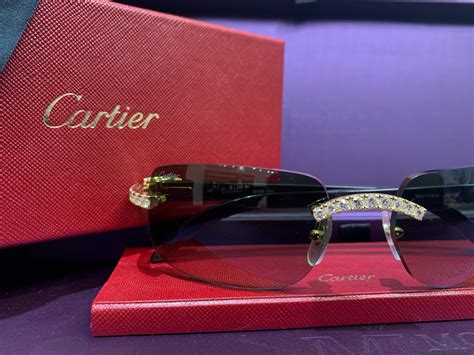 cartier shades with diamonds.